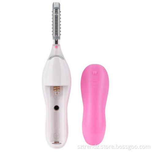Portable electric eyelash curler, two level temperature, demountable eyelash comb & cosmetics